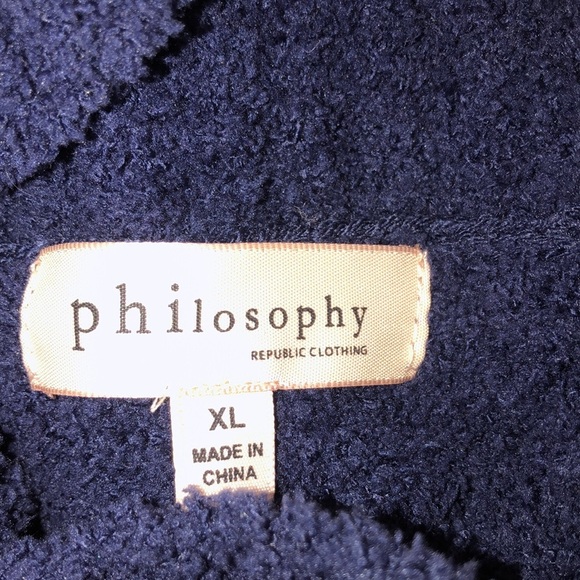 PHILOSOPHY size XLarge navy blue turtleneck sweater - Picture 4 of 5